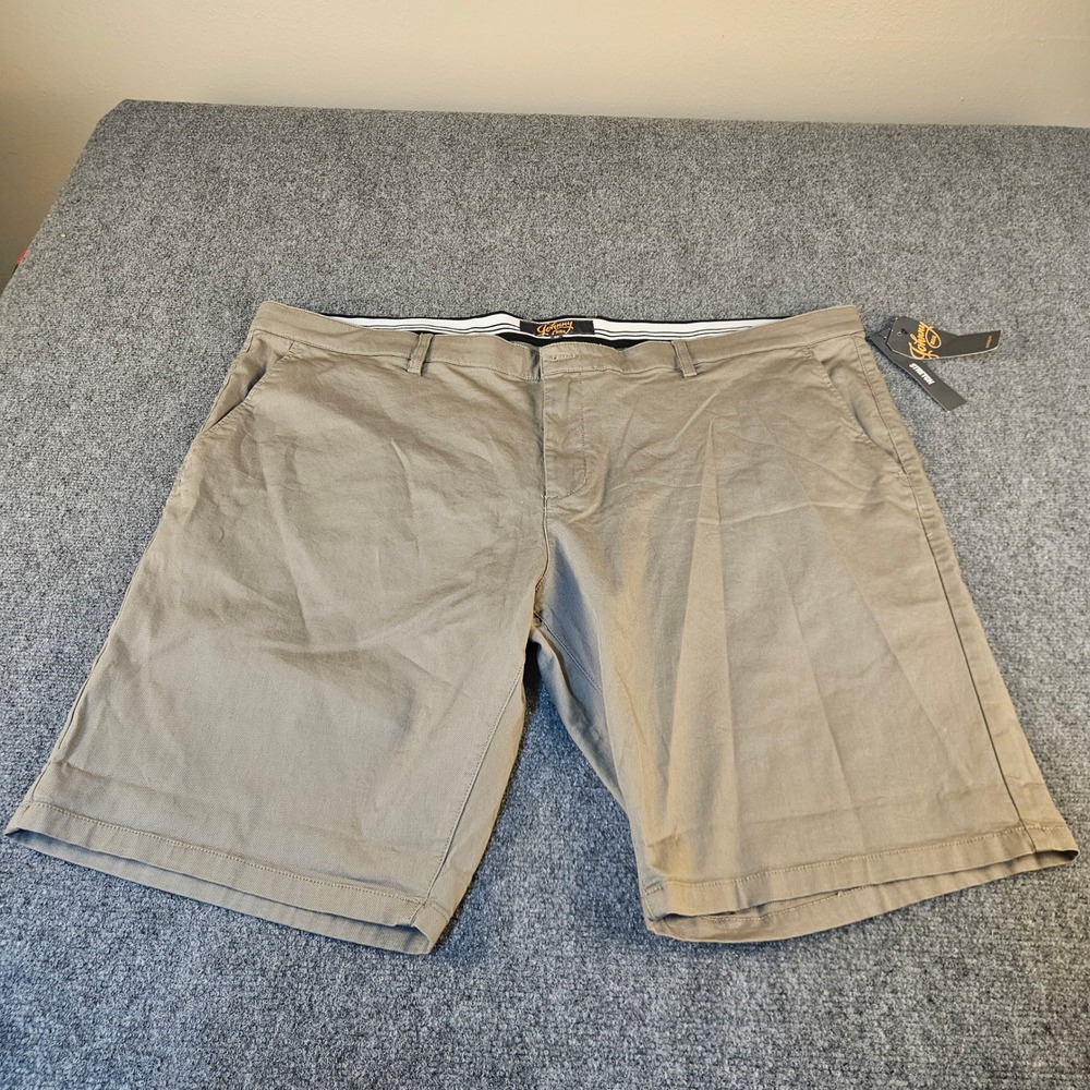 Johnny Bigg Charlie Canvas Shorts Mens 48 Brindle Brown Stretch J193SH201‎ NWT